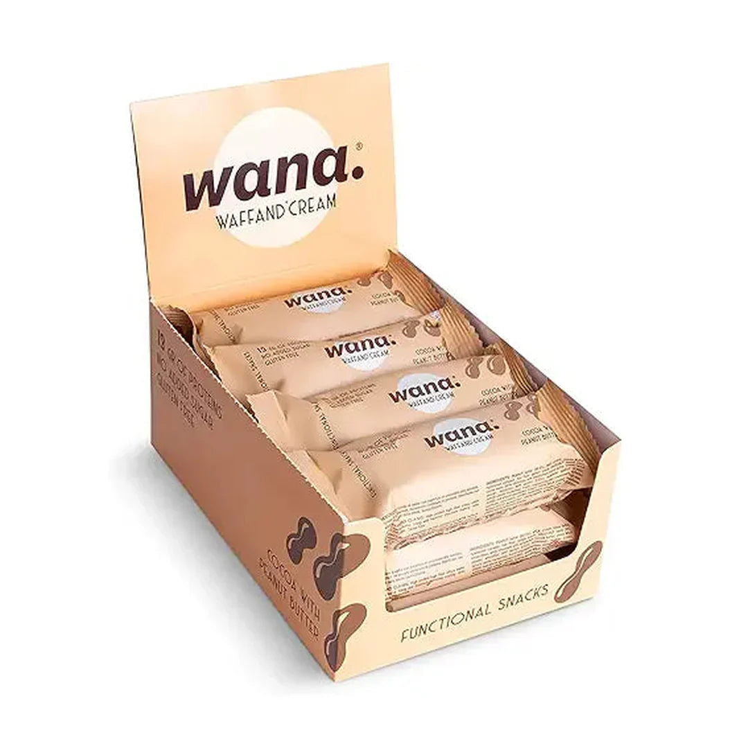 Wana Protein Wafer, Dark Chocolate with Coconut Cream, 43g (Pack of 12)