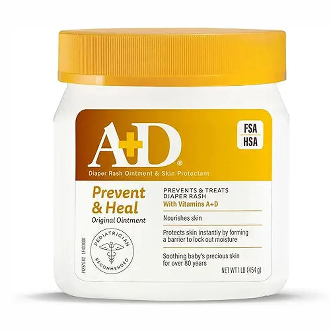 A+D Original Diaper Rash Ointment, Skin Protectant With Lanolin and Petrolatum, (Packaging May Vary) Cream 16 Ounce (Pack of 1)
