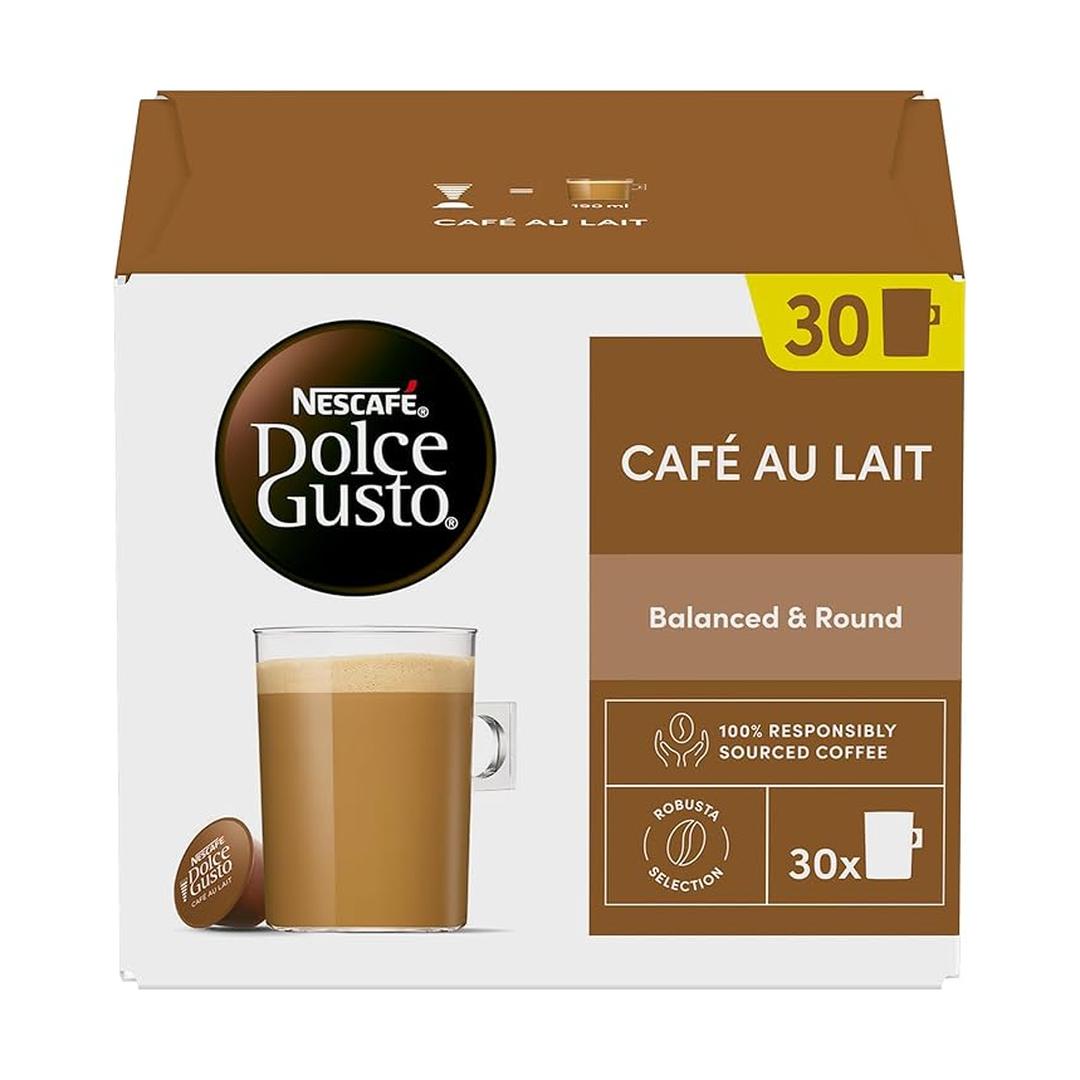 Nescafé Dolce Gusto Cafe au Lait Coffee Pods, 30 Capsules (30 Servings)