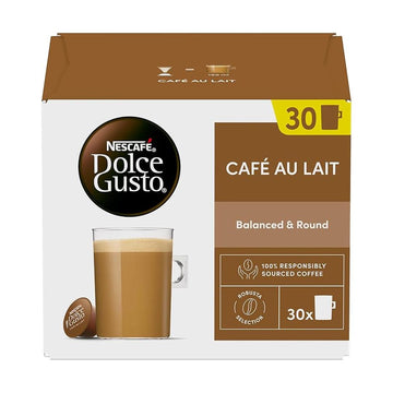 Nescafé Dolce Gusto Cafe au Lait Coffee Pods, 30 Capsules (30 Servings)