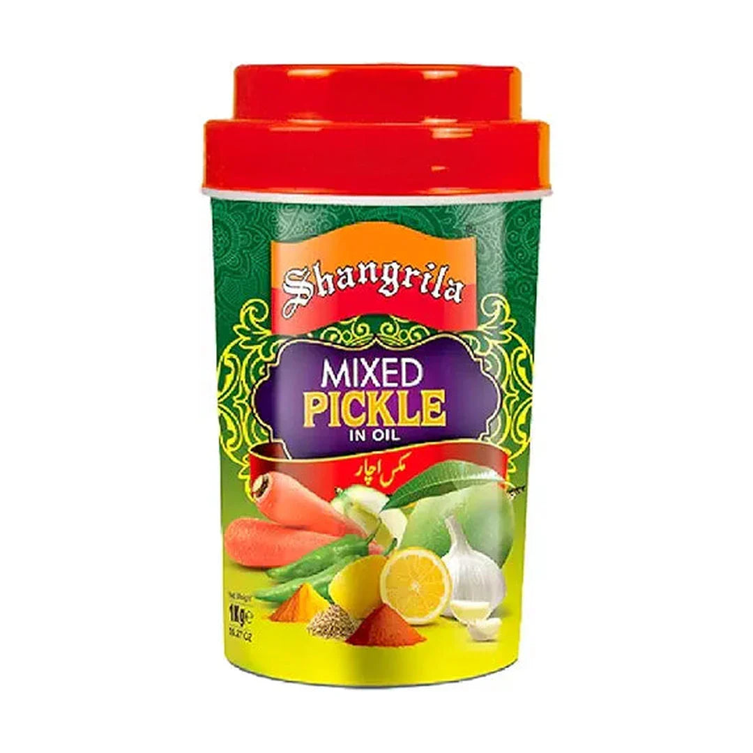 Shangrila Mixed Pickle Plastic Jar, 1kg