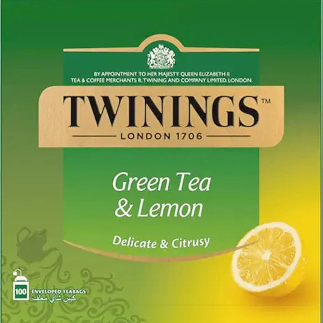 Twinings green tea and lemon, 100 tea bags - pack of 1