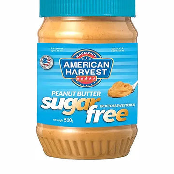American Harvest Peanut Butter Creamy Sugar Free Fructose Sweetened, 510Gm | Zero Trans Fat | Zero Cholesterol | Gluten Free