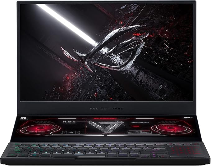ASUS ROG Zephyrus Duo SE 15 Gaming Laptop, 15.6” 4K 120Hz IPS Type Display, NVIDIA GeForce RTX 3080, AMD Ryzen 9 5900HX, 32GB DDR4, 2TB RAID 0 SSD, Per-Key RGB Keyboard, Windows 10 Pro, GX551QS-XS99