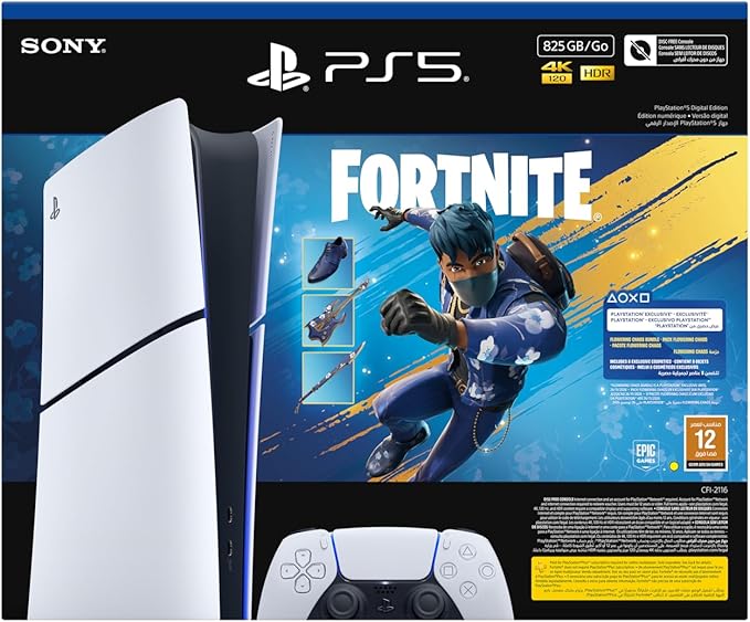 PlayStation 5 Digital Edition Console 825 GB - Fortnite Flowering Chaos Bundle (KSA version) 2 year warranty