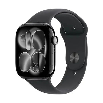 Apple Watch Series 11 GPS + Cellular 46mm Smartwatch with Jet Black Aluminium Case with Black Sport Band M/L. Sleep Score, Fitness Tracker, Health Monitoring, Always-On Display, Water Resistant