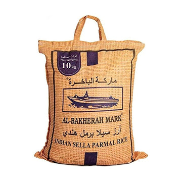 Albakherah Indian Sella Parmal Rice 10kg – Premium Non-Basmati Rice – Long Grain, Non-Sticky & Fluffy – Ideal for Biryani, Curries & Everyday Meals