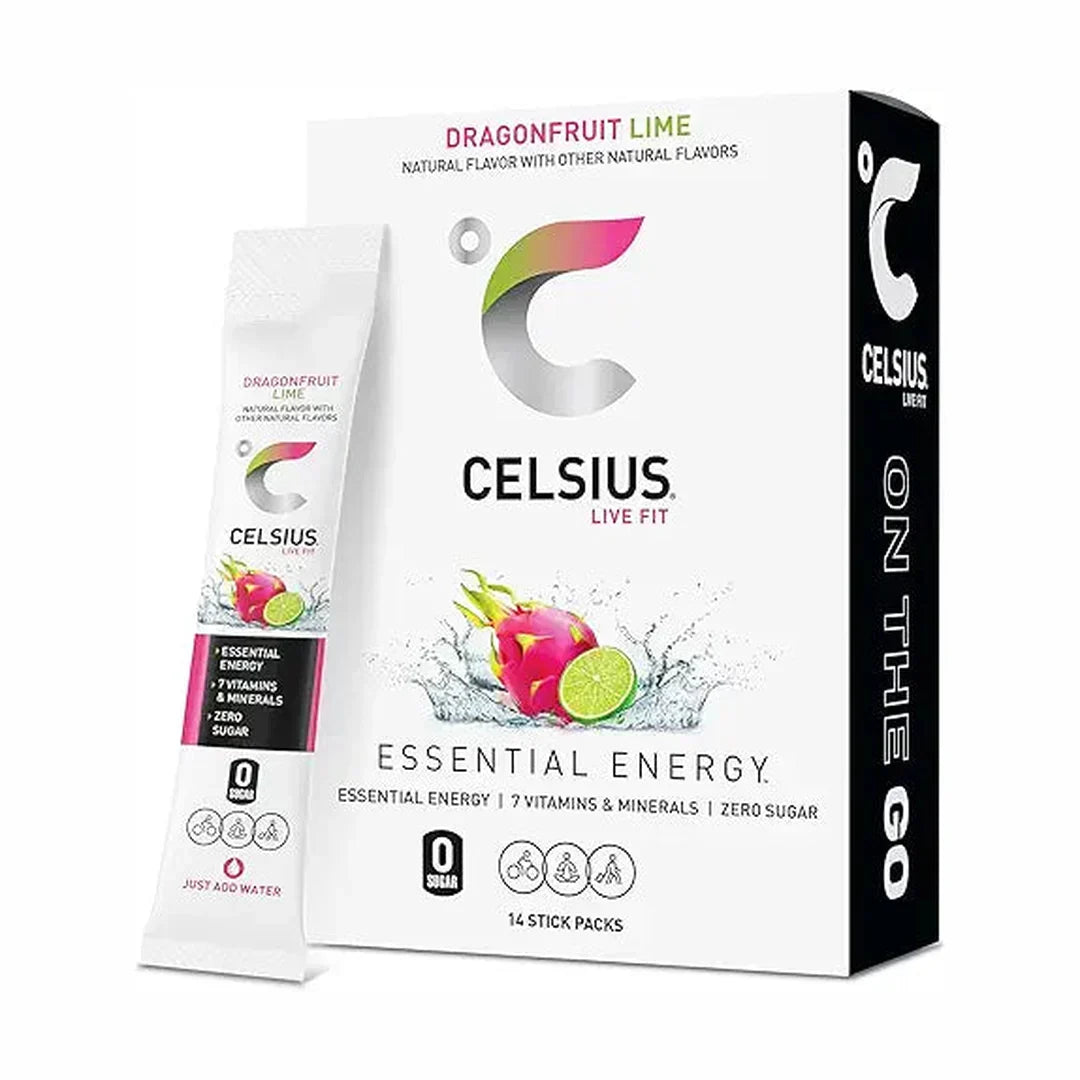 Dragonfruit Lime On-the-Go Powder Stick Packs, Zero Sugar (14 Sticks per Pack)