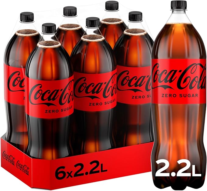 Coca-Cola Zero, Pack of 6, 2.2L PET Bottle, FIFA World Cup 2026 ™ | Limited Edition Coke Zero Soft Drinks, Zero Sugar, Perfect for Match Days and Sharing Moments