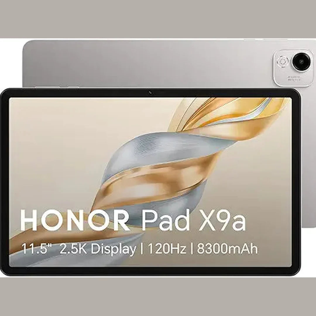 HONOR Pad X9a Wi-Fi Tablet 11.5" 120Hz Display, 8GB RAM + 128GB Storage, Android 15, Snapdragon 685, 8300mAh Battery, 35W Fast Charging, Stylus Support, Grey (2025 Model) + FREE Protective Flip Cover
