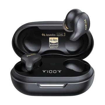 TOZO Golden X1 Wireless Earbuds Balanced Armature Driver and Hybrid Dynamic Driver, Bluetooth Headphones OrigX Pro, LDAC & Hi-Res Audio Wireless, Environment & Active Noise Cancellation Headset, Black