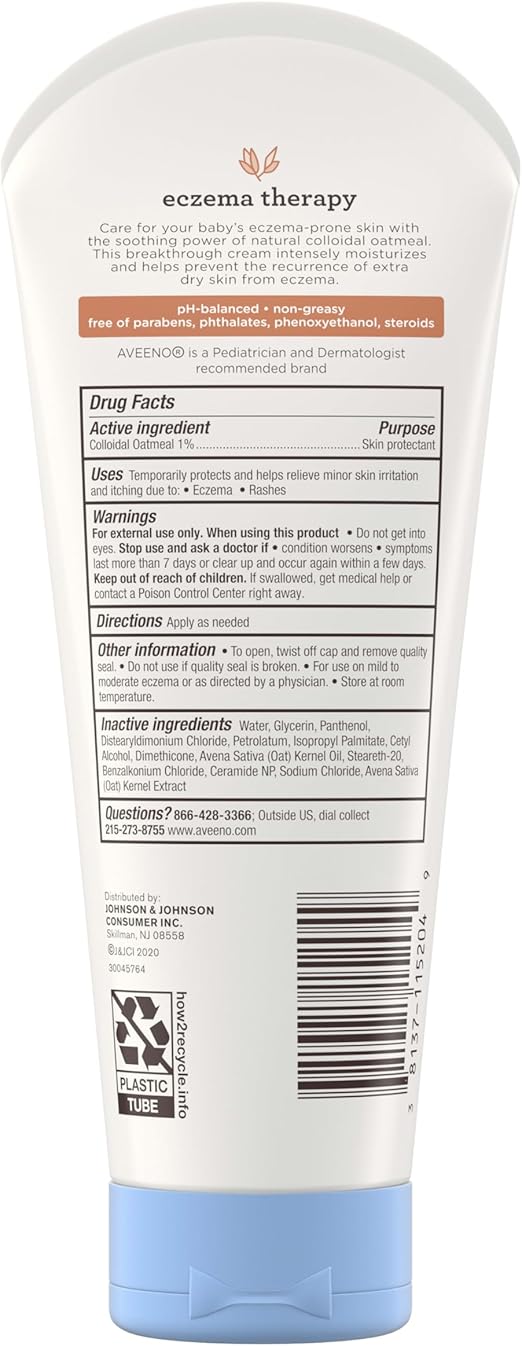 Aveeno Baby Eczema Therapy Moisturizing Cream 7.3 Oz