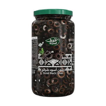 Al Jouf Organic Sliced Black Olives - 500 gm