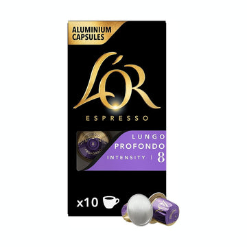 L'OR Espresso Coffee - Lungo Profondo - Core Collection - Intensity 8 - Medium Roast - 10 Aluminium Capsules Compatible with Nespresso Machine (Pack of 1)