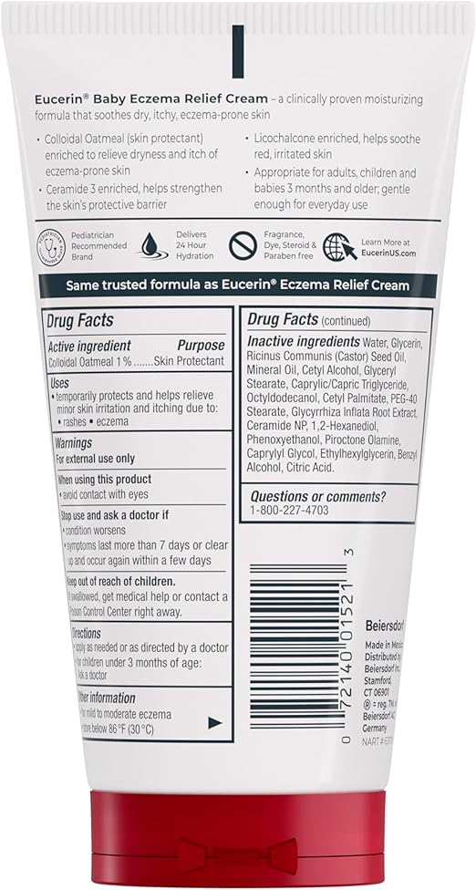 Eucerin Baby Cream -  For 3+ Months of Age - 5 Oz. Tube