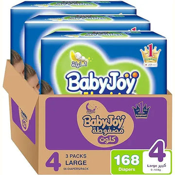 Babyjoy Cullote Pants Diaper, Jumbo Box Large Size 4, Count 88, 9 -14 Kg