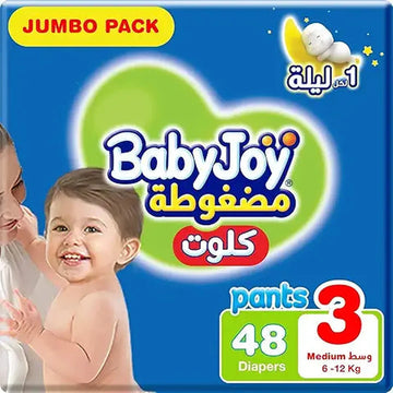 Baby Joy Cullotte, Size 3, Medium, 6-12 Kg, Jumbo Pack, 48 Diapers