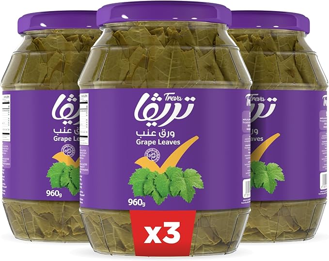 Treva Grape Leaves, 960g, Carefully Preserved And Ready To Stuff, Free From Artificial Colors Or Additives, Combines Quality And Value With Consistent Taste