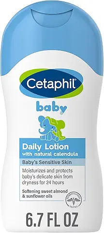 Cetaphil Baby Daily Lotion with Organic Calendula |Hypoallergenic| Sweet Almond & Sunflower Oils |6.7 Fl. Oz (Packaging May Vary)