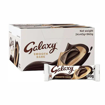 Galaxy Smooth Dark Chocolate, 24 x 40 g, Brown