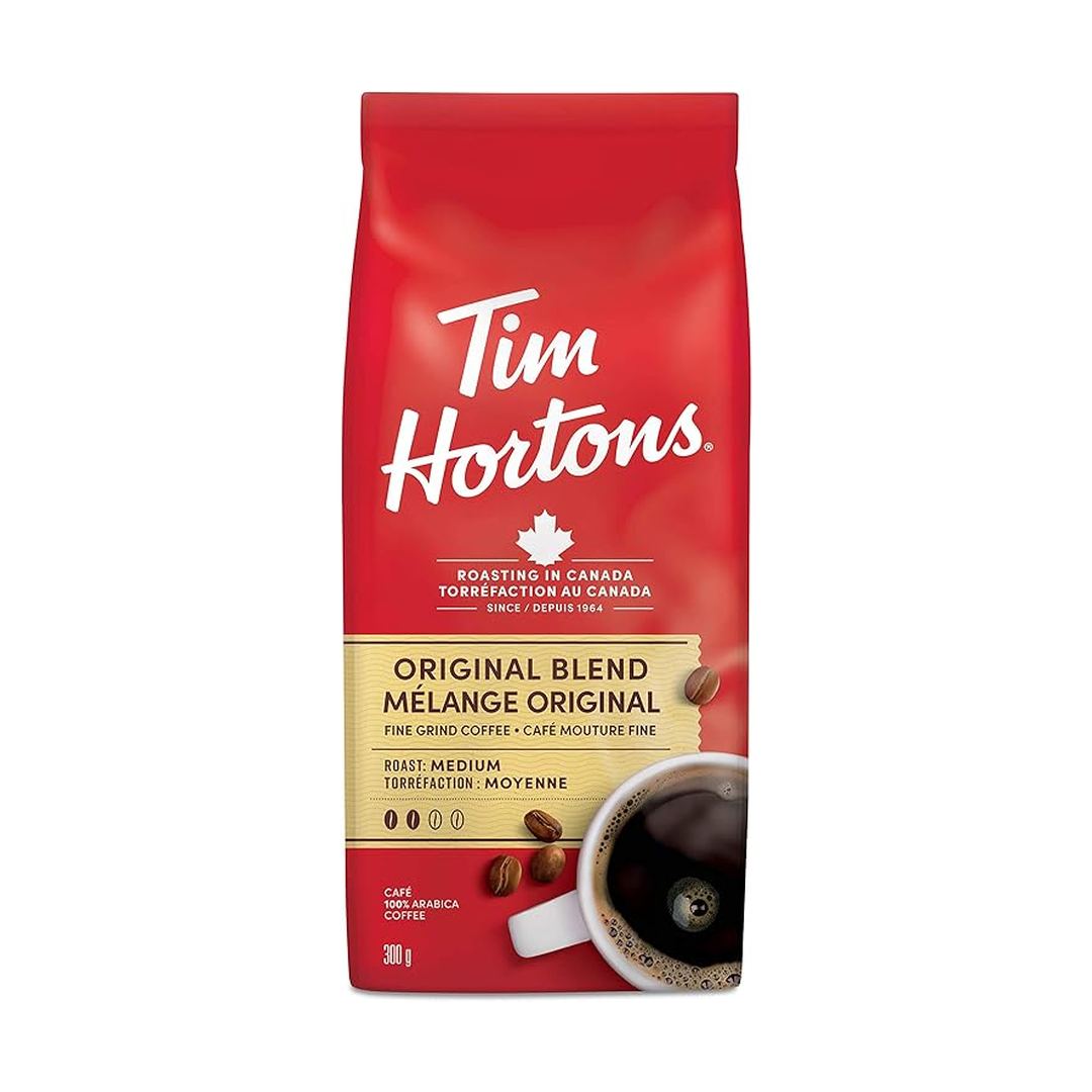 Tim Hortons Original Coffee, Fine Grind Bag, Medium Roast, 300g