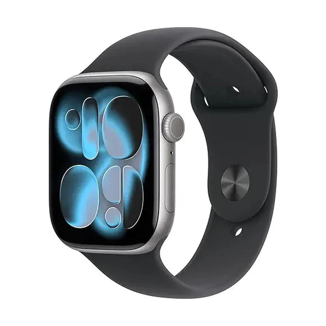 Apple Watch Series 11 GPS 46mm Smartwatch with Space Grey Aluminium Case with Black Sport Band M/L. Sleep Score, Fitness Tracker, Health Monitoring, Always-On Display, Water Resistant