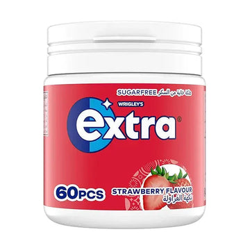 Extra Refreshing Chewing Gum Strawberry Flavor, Sugar Free, 60 Count, Enjoy Refreshing Wherever You Are, Get Ready For Every Opportunity