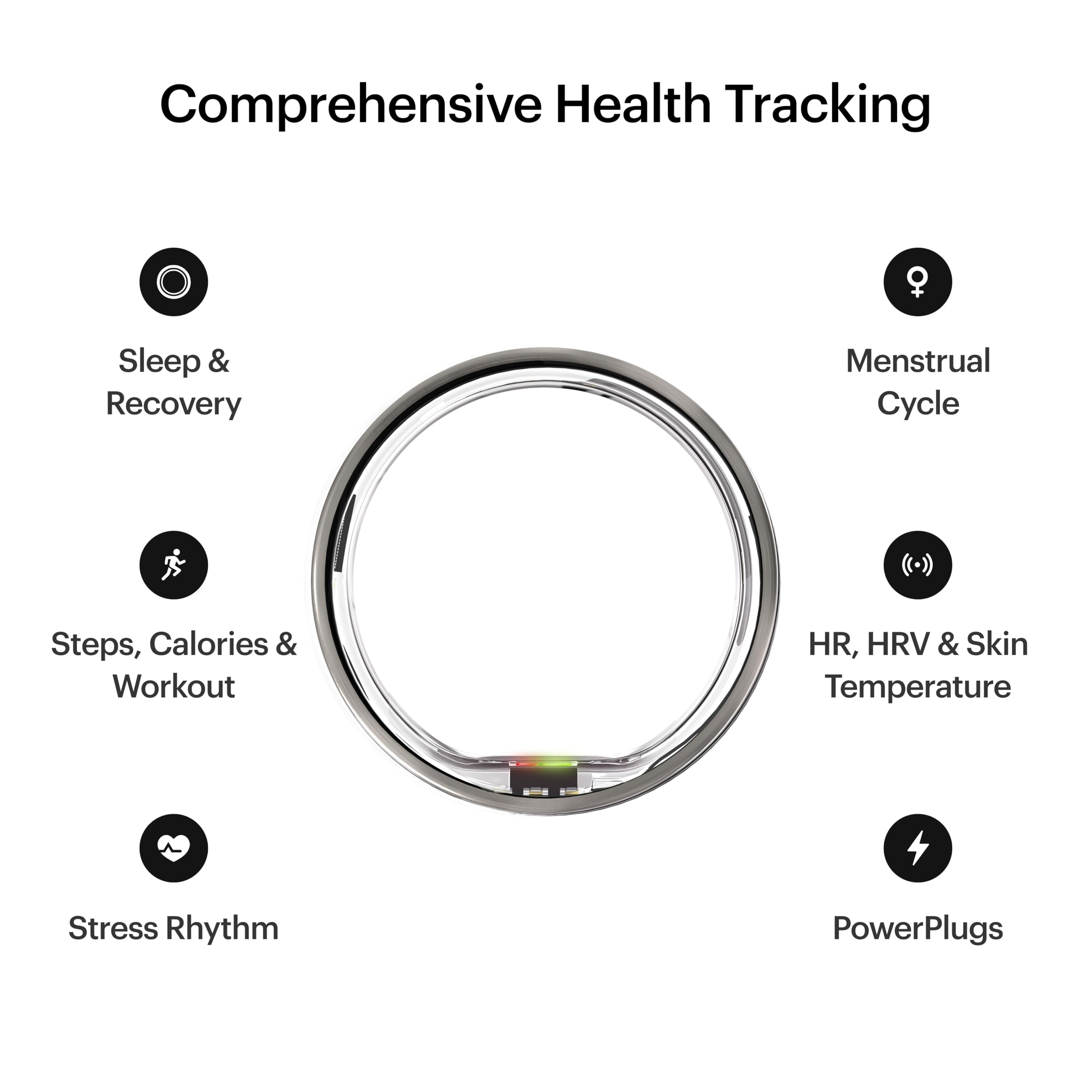 ULTRAHUMAN Ring AIR Smart Ring Health Tracker, Sleep Tracker, Fitness Tracker (Size 12, Black)