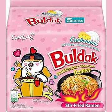 Samyang UAE Carbo Spicy Chicken Fried Noodles (Packs of 5)