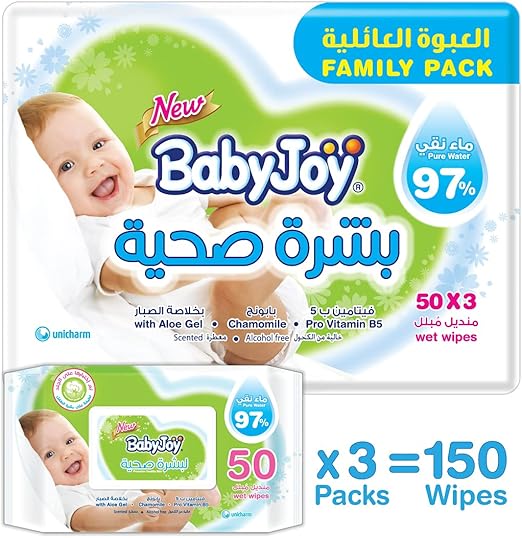 Babyjoy Healthy Skin, 3X50, 150 Baby Wet Wipes