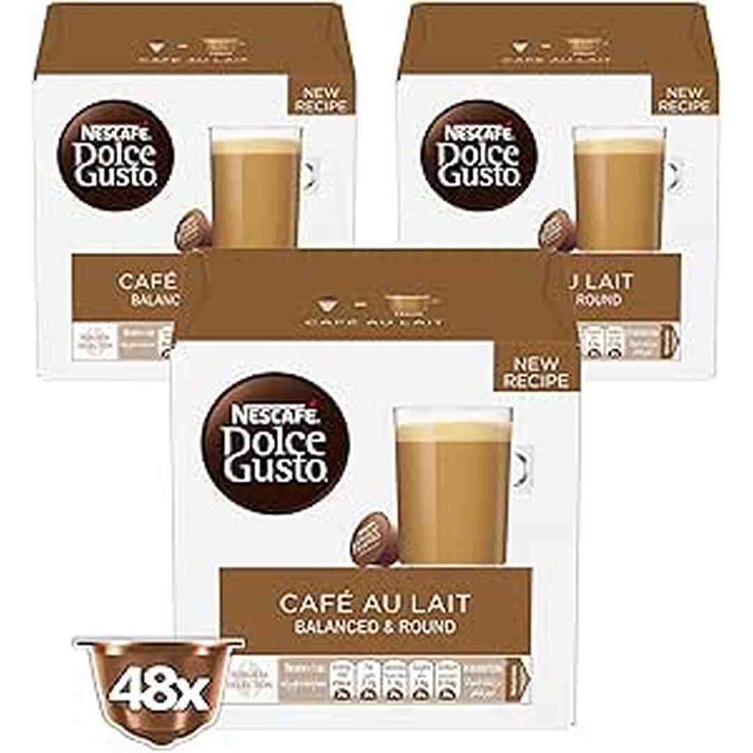 Nescafe Dolce GUSto Cafe Au Lait Coffee Capsules 48 Capsules, 48 Cups
