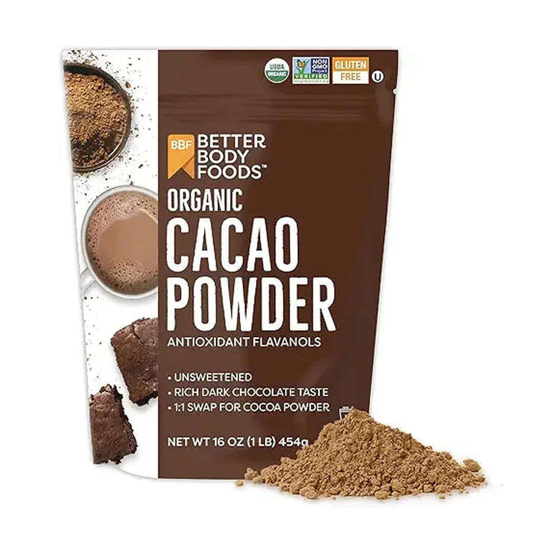 BetterBody Foods Organic Cacao Powder 16 oz (454g)