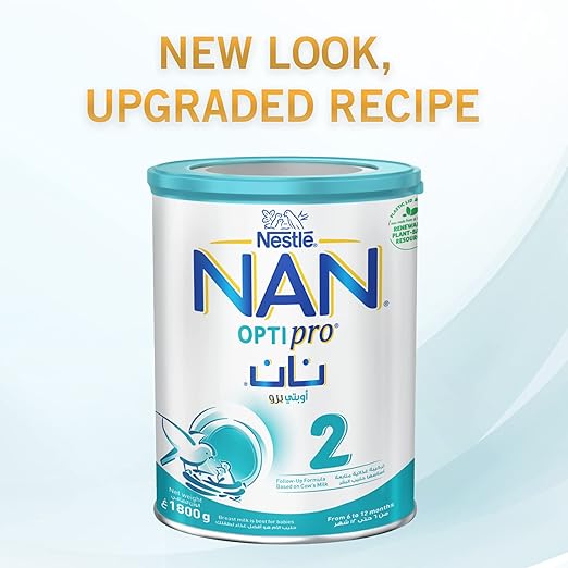 Nestlé NAN Optipro Stage 2, 6-12 Months, Follow-On Formula Based On Cow's Milk For Infants From 6-12 Months, Tin 800g