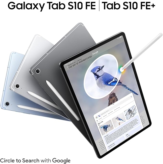 Samsung Galaxy Tab S10 FE, WIFI Android Tablet, 12GB RAM, 256GB Storage, 10.9” Screen, 90Hz Display, S Pen Included, IP68, Long Battery Life, Gray (KSA Version)