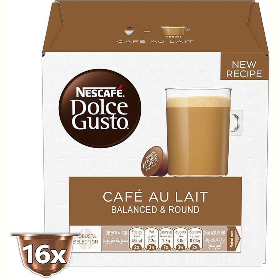 Nescafe Dolce Gusto Cafe Au Lait, 16 Capsules