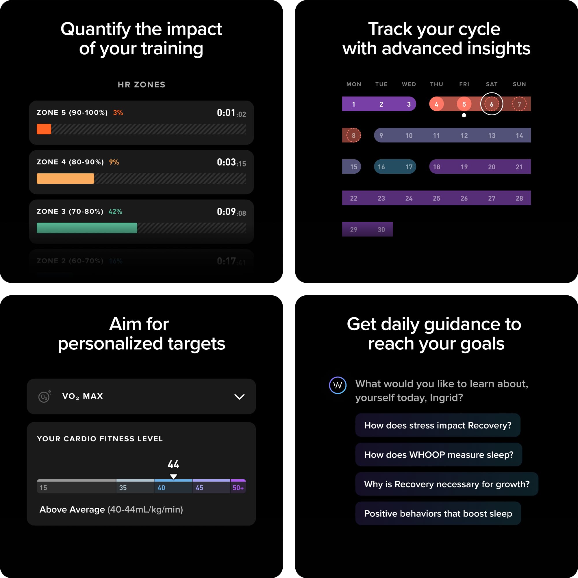 WHOOP Peak - 12 Month Membership -24/7 Activity and Sleep Tracker, Personalized Coaching, Menstrual Cycle Insights - 14+ Days Battery Life