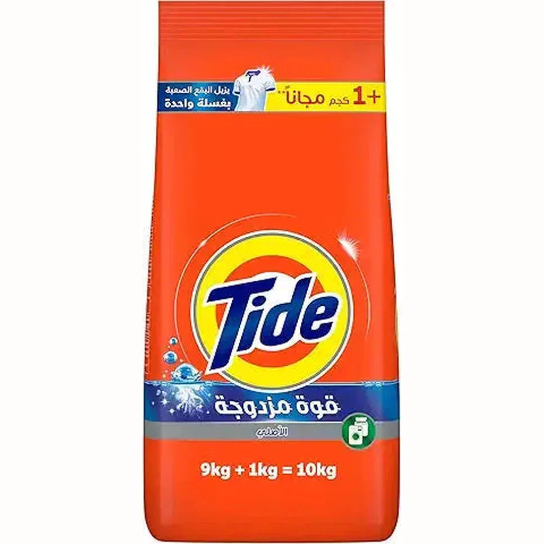 Tide Semi Automatic Original Powder Detergent 10KG(9KG + 1KG Free) (Packaging May Vary)