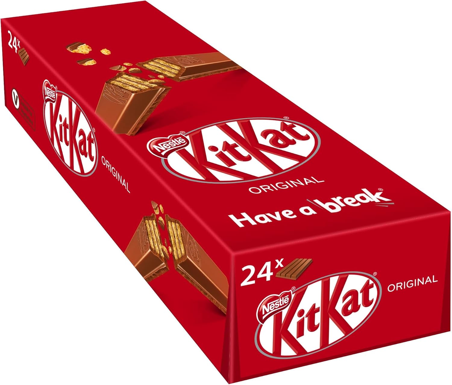 Nestle KitKat 4 Finger Milk Chocolate Wafer Bar 36.5g (24 Bars)