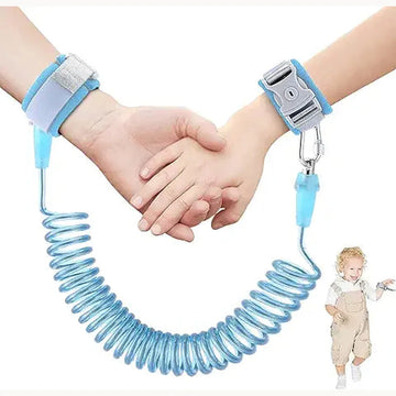 Adjustable Kids Safety Leash, 360° Rotating Anti-Lost Wrist Link with Security Lock, Comfortable Wristband for Toddlers Learning to Walk, For Outdoor Activities & Travel (Blue)