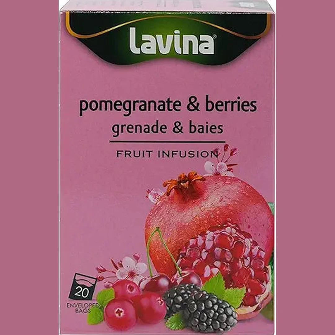 Lavina Pomegranate And Raspberry Tea Bags, 20 X 2G - Pack Of 1