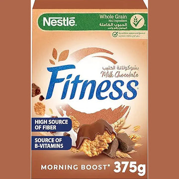 FITNESS Nestle Chocolate Breakfast Cereal, 375G, Brown