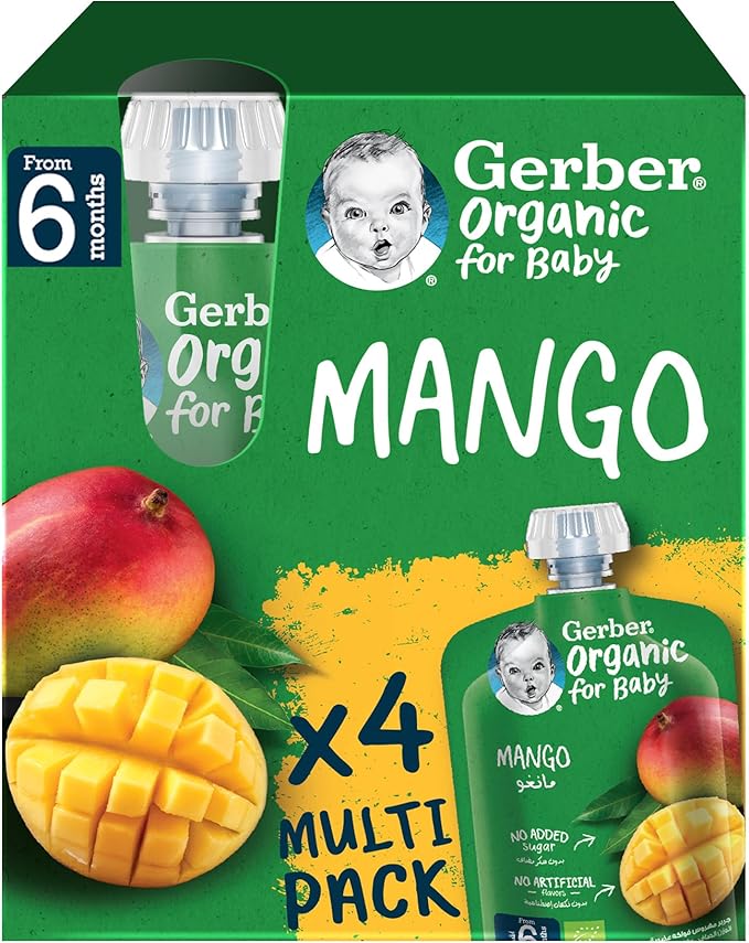 GERBER Organic Mango MP4(4x90g) Brand: Gerber