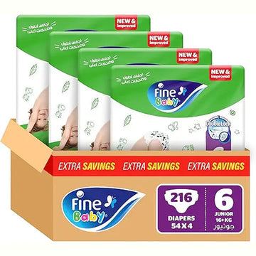 Fine Baby, Size 6, Junior 16+ kg, 54 Diapers