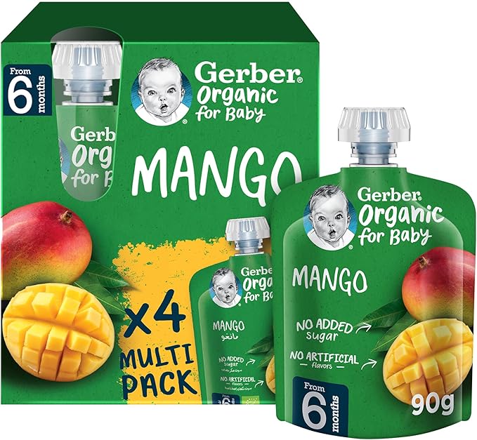 GERBER Organic Mango MP4(4x90g) Brand: Gerber