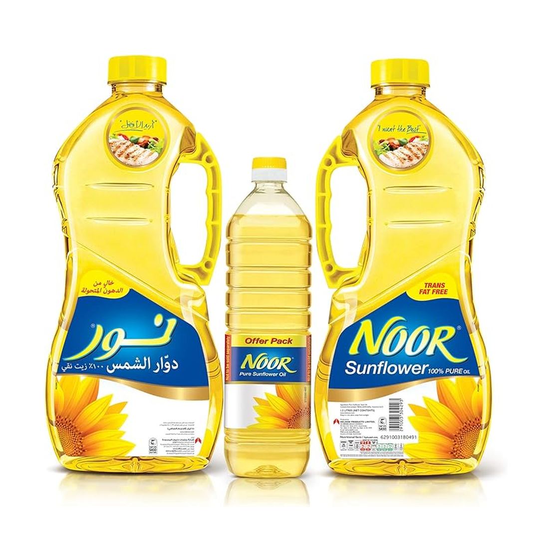 Noor Sunflower Oil 2 x 1.5ltr+500ml