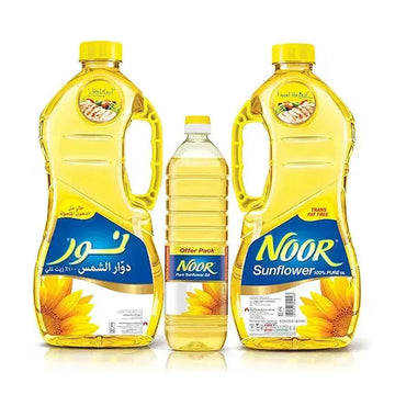 Noor Sunflower Oil, 2 x 1.5 liters + 500 ml