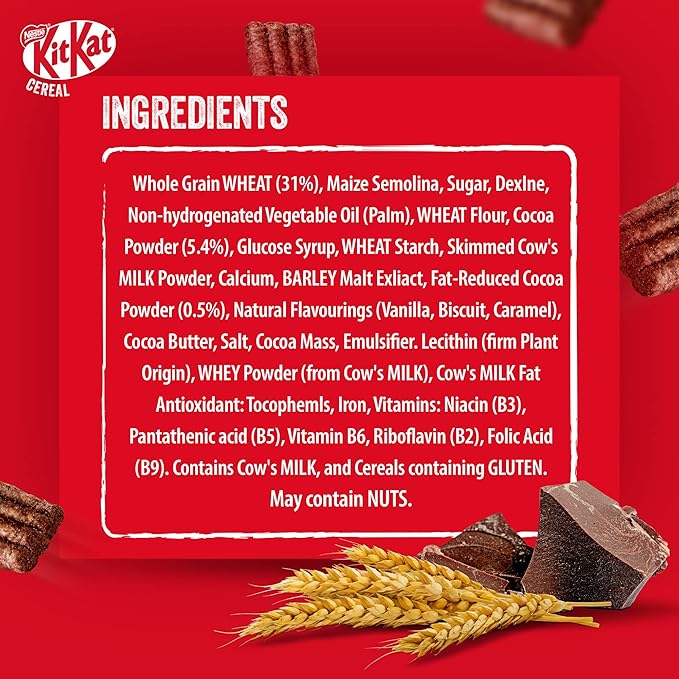 Nestlé Kitkat Chocolate and Wafer Breakfast Cereal, Pack, 330g