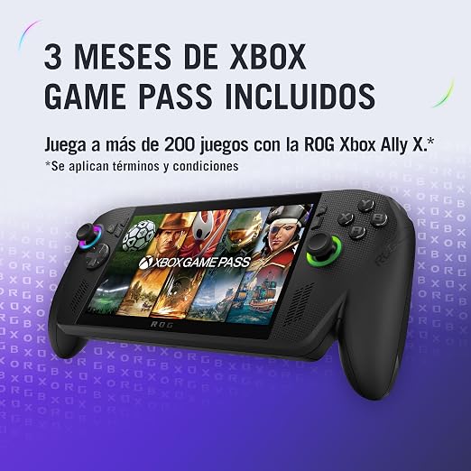 ASUS ROG Xbox Ally X Portable Gaming Console, 17.8 cm (7 Inch) Full HD, 120Hz (AMD Ryzen Z2 Extreme, 24GB RAM, 1TB SSD, 80Wh Battery, Windows 11, Gamepass Included), Black