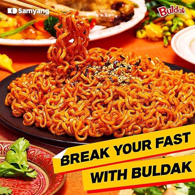 Samyang Buldak Korean Hot Spicy Chicken Stir-Fried Ramyun Noodles 4.94 oz (Pack of 5)