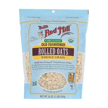 Bobs Red Mill Organic Oats Rolled Regular, 16 Ounce